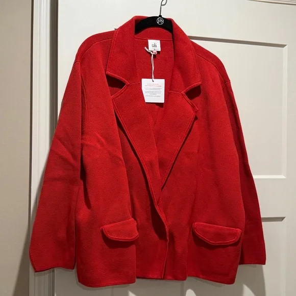 CAbi Bold Red Knit Jacket - Picture 3 of 3